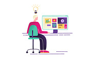 Human surfing internet, inspiration, a Technology Illustration by Good Studio (Thumbnail 1 of 3)