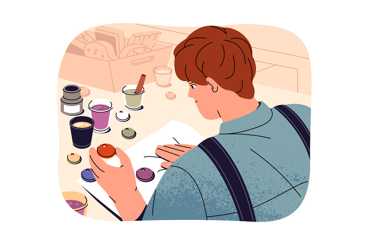 People do ceramics. Pottery workshop, a Person Illustration by PaperTrident (Photo 3 of 11)