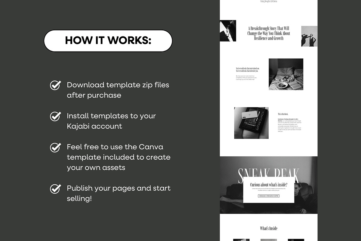 Brooklyn Kajabi Sales Page Template, a Landing Page Template by Odd Creatives (Photo 5 of 6)