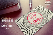 Corporate Business Card Mockup 2, a Print Template by LuisFaus (Thumbnail 2 of 3)