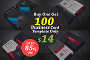 100 Business Cards Bundle, a Business Card Template by Genereux Art (Thumbnail 1 of 11)