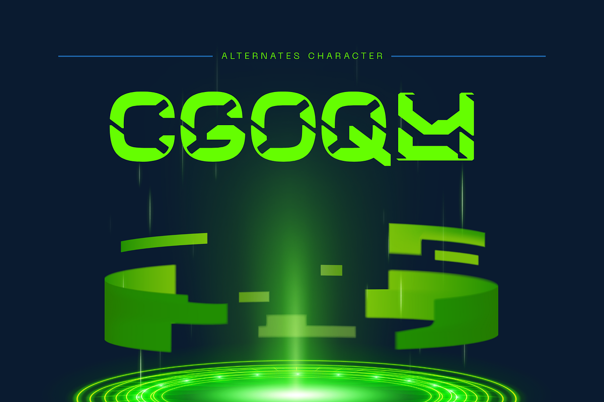 Modern Space - Techno Logo Font, a Sans Serif Font by Nirmana Visual (Photo 5 of 11)