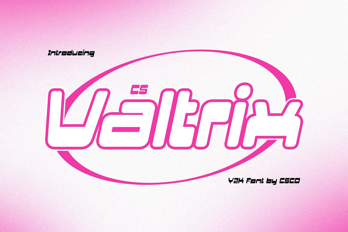 CS Valtrix – Y2K Font, a Sans Serif Font by Craft Supply Co. (Photo 1 of 8)