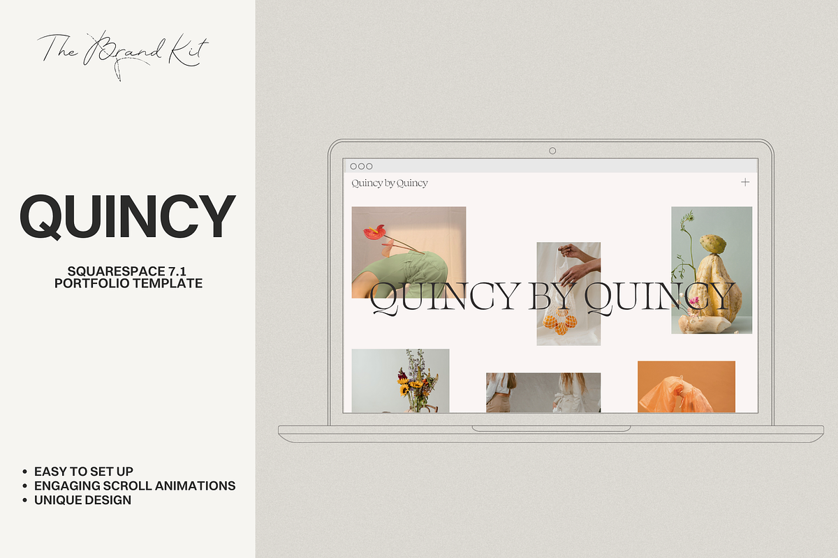Quincy Portfolio Web Template, a Squarespace Template by The Brand Kit (Photo 1 of 6)