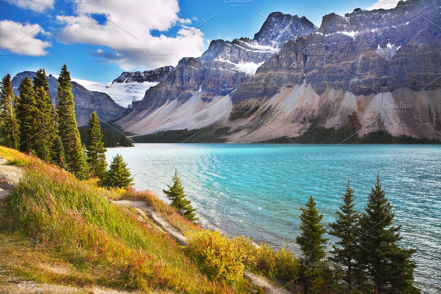 Lake in canada stock photo containing footpath and lake, a Nature Photo by kavram