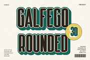 Galfego Rounded 3D, a Sans Serif Font by Craft Supply Co. (Thumbnail 1 of 8)