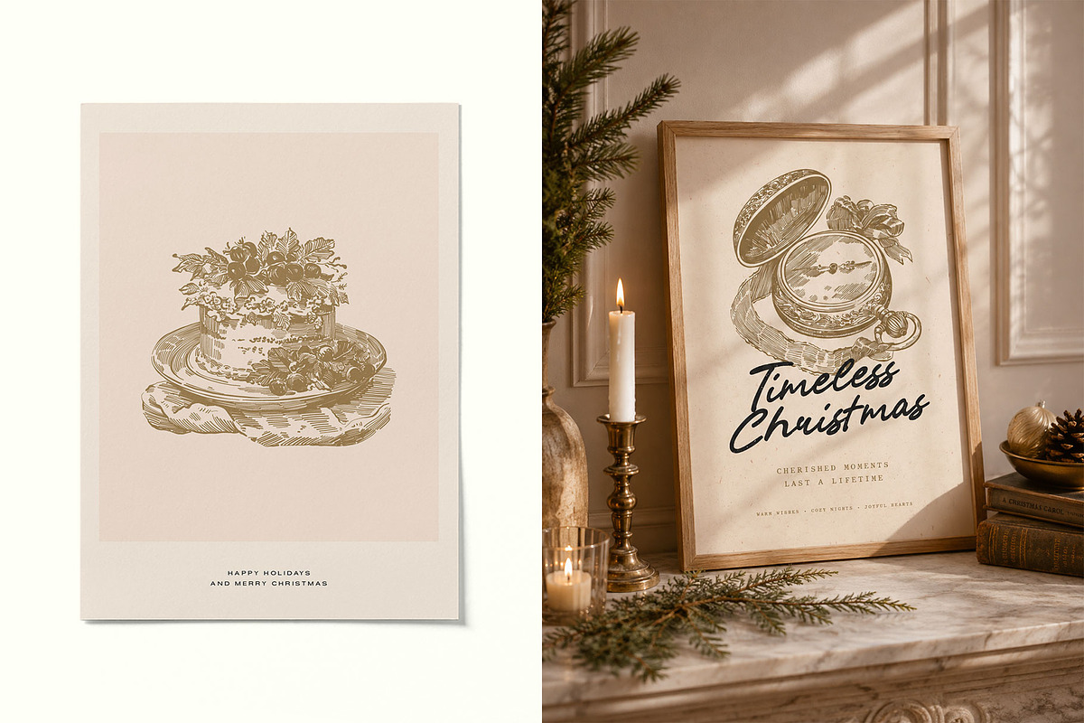 50 Dark Christmas Poster Templates, an Object Graphic by KetteCreate (Photo 11 of 15)