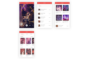 Music Player Adobe XD App