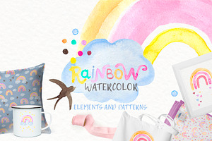 Rainbow watercolor.