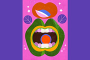 Quirky Avocado Monster Illustrations, a Decorative Illustration by StockVerse Creative (Thumbnail 2 of 4)