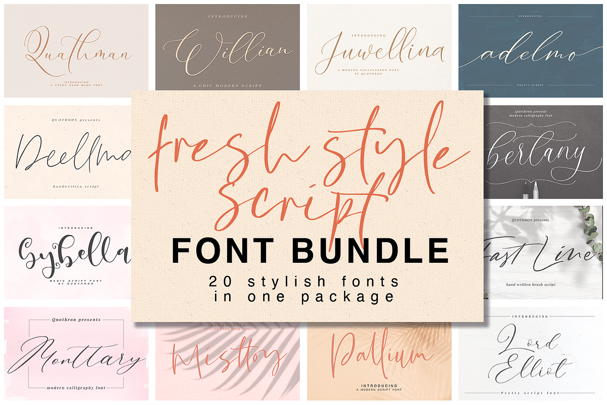 Fresh Style Script Font Bundle