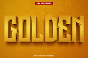 Golden 3D editable text effect, a Layer Style Add-On by Hello Muh (Thumbnail 1 of 2)