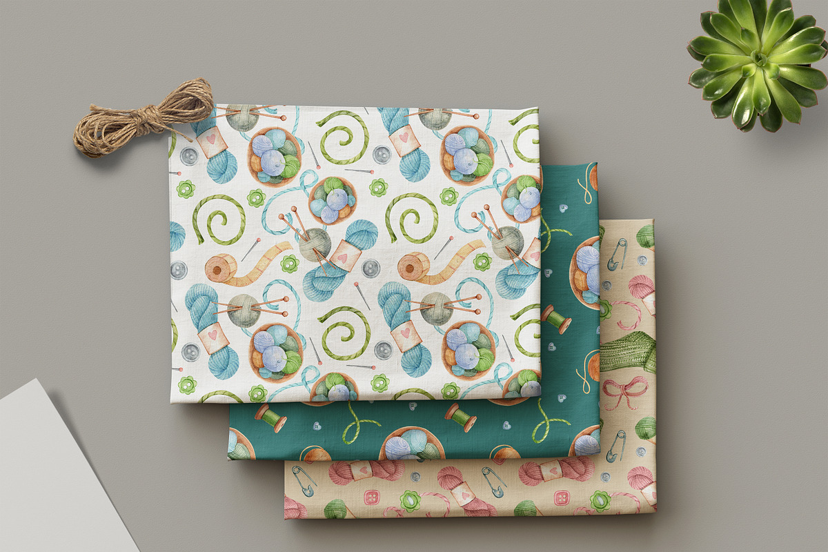 45 Knitting Clipart & Patterns, a Decorative Illustration by ZinchArt (Photo 9 of 10)