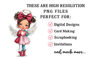 Whimsical Valentine Girl Clipart, an Illustration by OK Design (Thumbnail 4 of 6)
