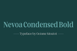 Nevoa Condensed Bold
