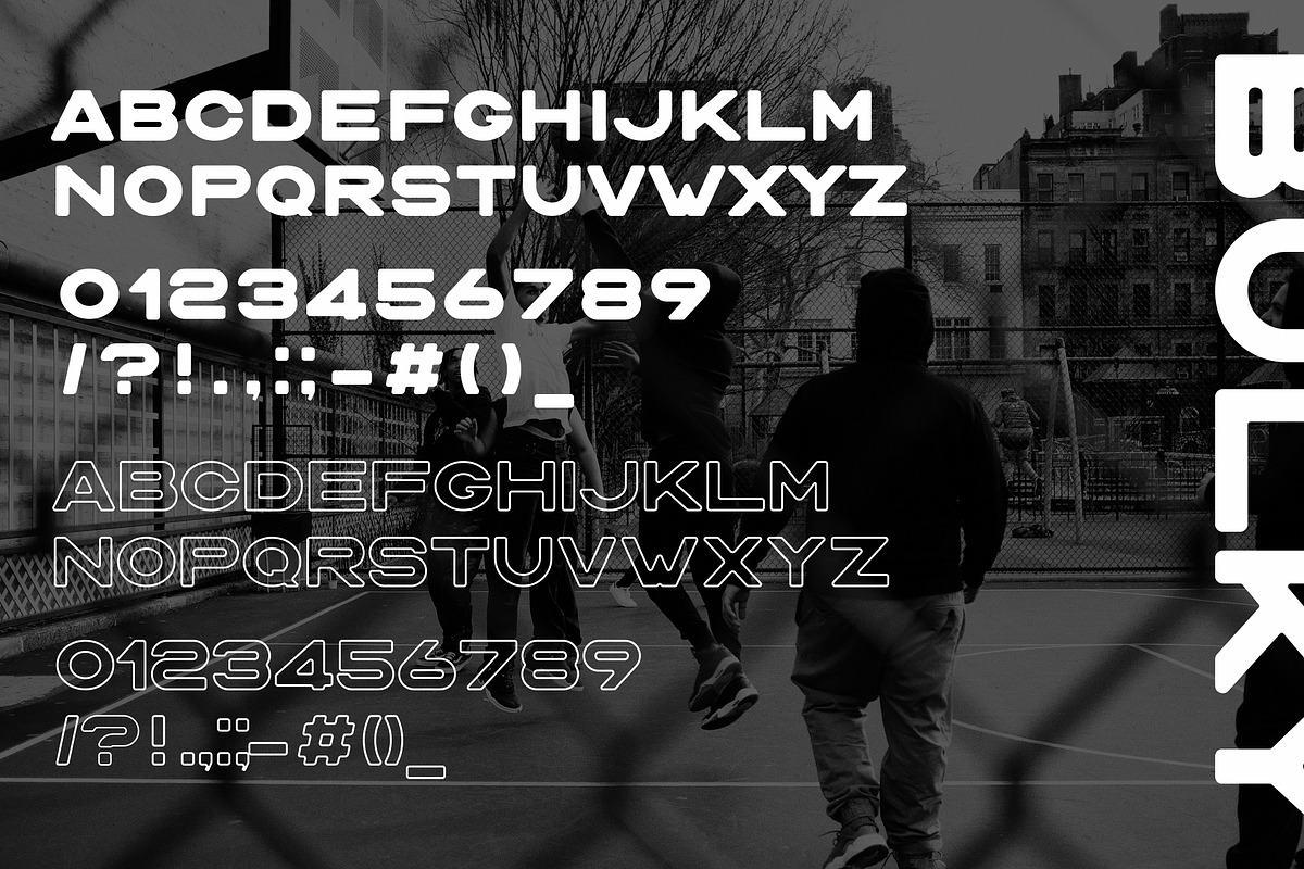 BULKY. Display typeface, 2 styles. preview 5