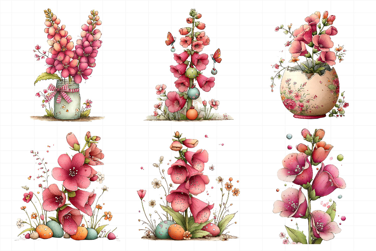 Whimsical Easter Foxglove Clipart, an Illustration by Daily.Designs (Photo 6 of 8)