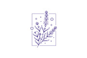 Lavender Flower Lineart Logo, a Branding & Logo Template by Buqancreative (Thumbnail 3 of 4)