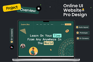 Online Course Web Template & UI Kit, a Landing Page Template by Muhammad_Ahmad