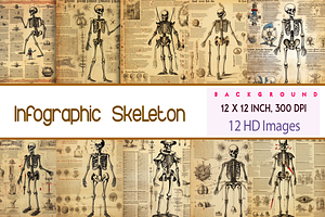 Infographic Skeleton, a Background Graphic by Printable Treasure