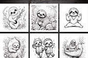 Sloth Coloring Pages for Kids, a Business Card Template by LA Design (Thumbnail 4 of 9)