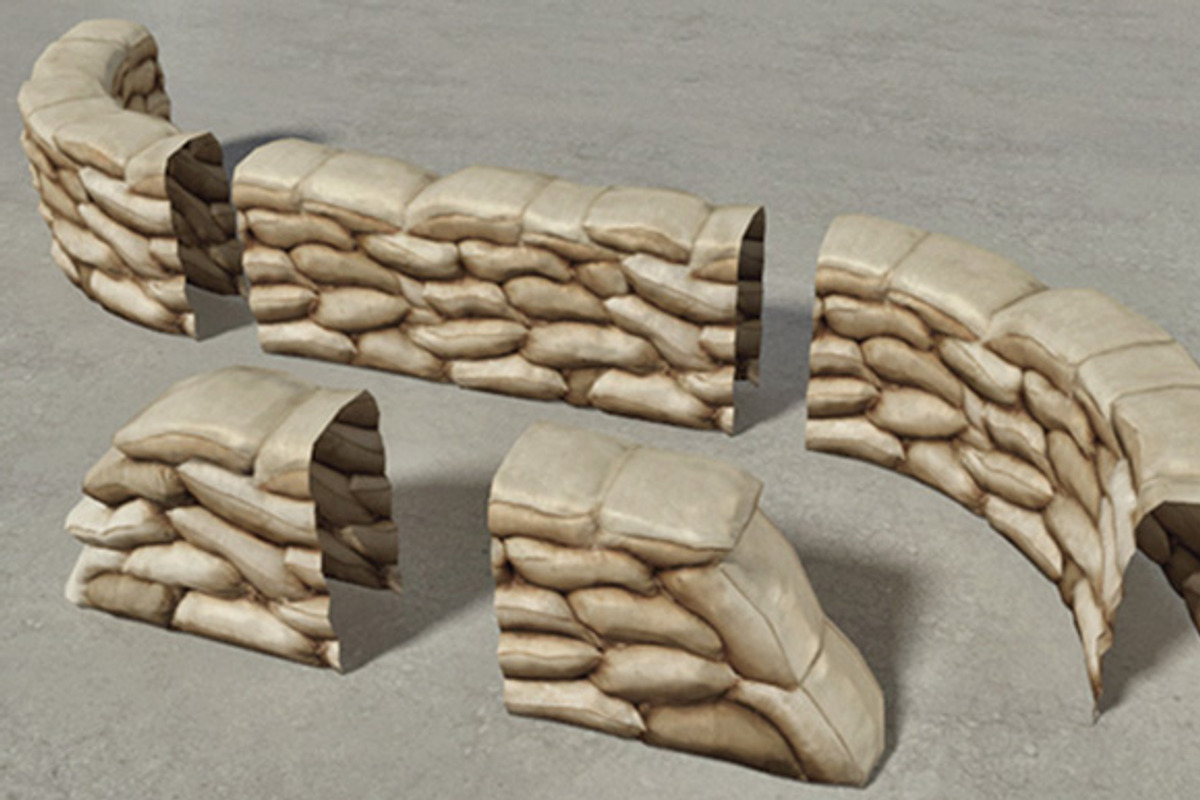 Sandbags Wall Construction Kit, an Object 3D Model by RivermillStudios (Photo 1 of 4)