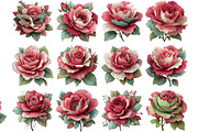 Colorful Rose in Mardi Gras Clipart, an Illustration by DreamArtGraphic (Thumbnail 3 of 4)