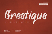 Grestique – Modern Display Font, a Handwritten Font by Almeera Std (Thumbnail 1 of 10)