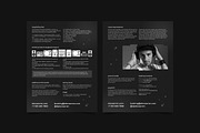 Dark DJ Press Kit / EPK Template, a Resume Template by vinyljunkie (Thumbnail 4 of 8)