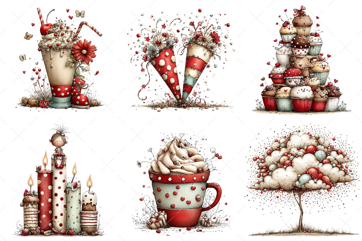 Whimsical Birthday Clipart Birthday, an Illustration by Craft Nest (Photo 6 of 11)