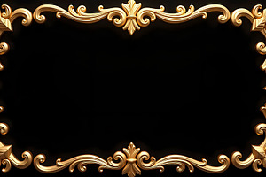 Luxury Gold Frame With Black Copy Sp, a Photo by LOGOCREATIVE