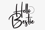 Hello Bestie | Script Font, a Script Font by Scratchones (Thumbnail 1 of 8)