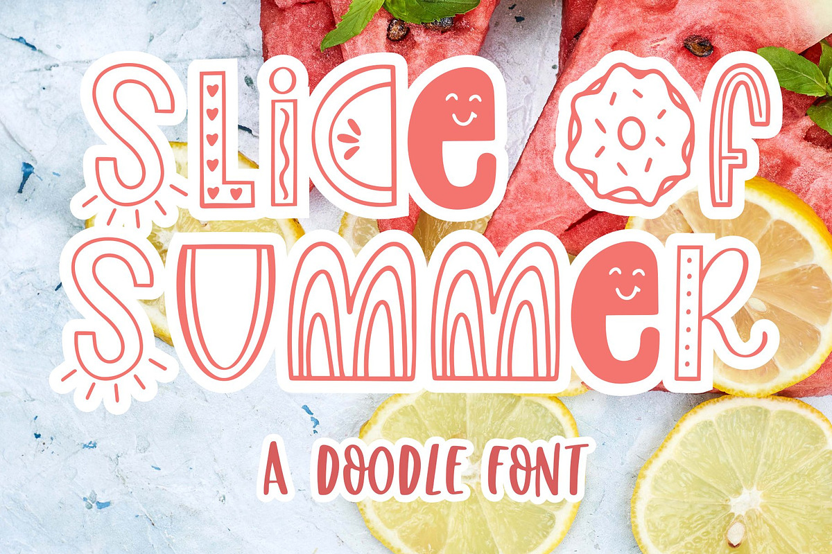 Slice of Summer, Doodle Font
