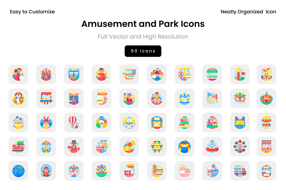Amusement and Park Icons, a Solid Icon by Wencory (Photo 1 of 2)