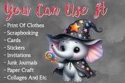 Halloween Elephant Sublimation, a Seasonal Illustration by Craft Nest (Thumbnail 5 of 5)