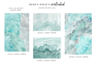 Ocean & Beach Watercolor Backgrounds