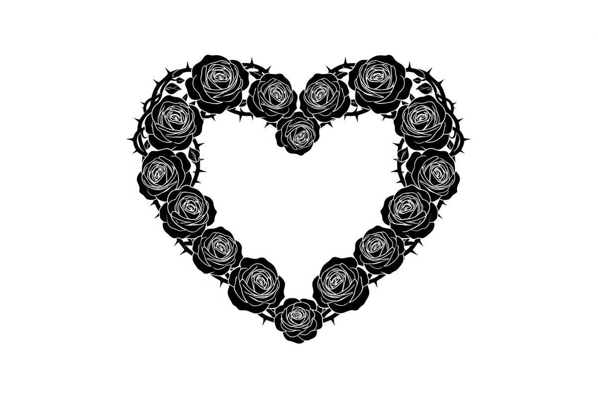 Floral Heart Wreath SVG Bundle, an Illustration by Gaye Art (Photo 14 of 31)