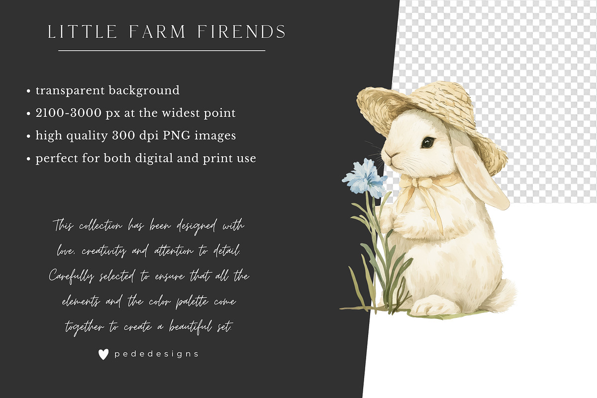 Little Farm Friends Collection, a Seasonal Illustration by PeDe Designs (Photo 7 of 15)