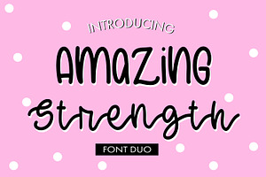 Amazing Strength Font Duo