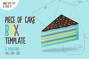 Printable Box Template - Cake Slice, a Stationery Template by moibalkon (Thumbnail 1 of 3)
