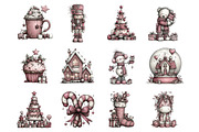 Whimsical Christmas Clipart, an Illustration by Design Market (Thumbnail 2 of 3)