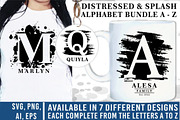 Distressed, Splash Alphabet Bundle, a Graphic by D2PUTRI (Thumbnail 1 of 14)