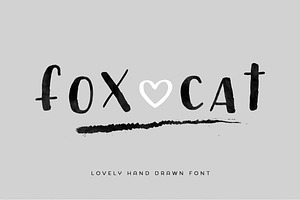 Fox Cat Hand Drawn Font