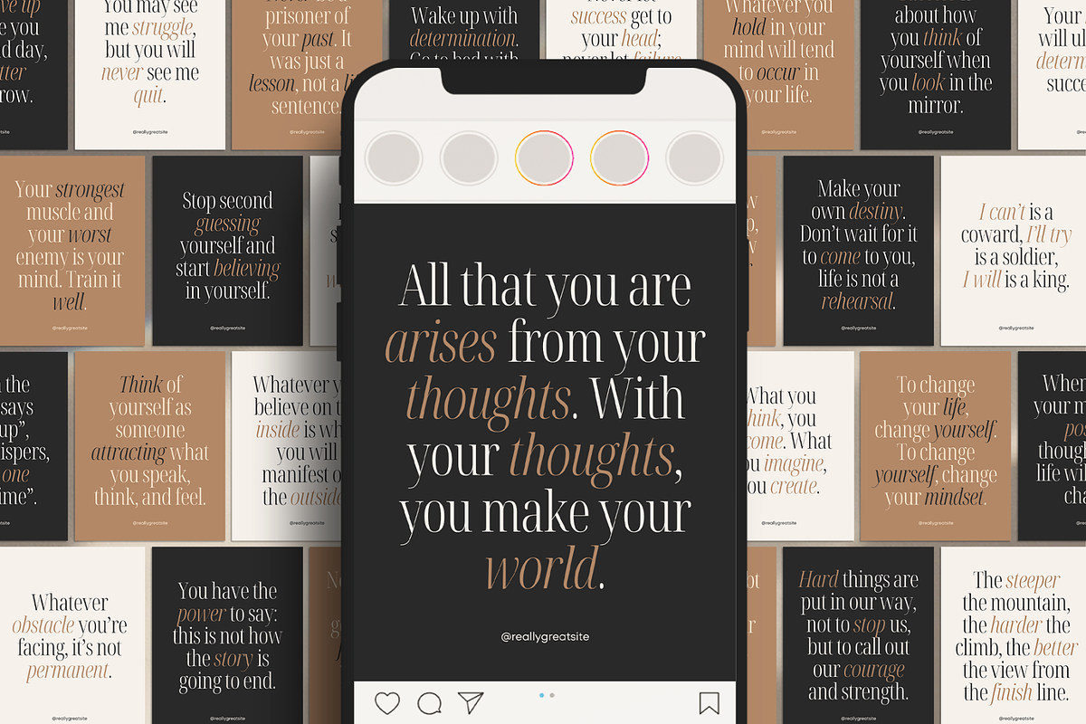 Mindset Quotes Instagram Posts preview 5