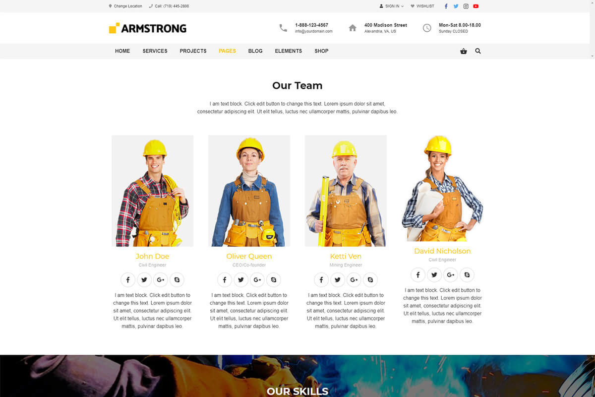 ArmStrong- Industrial & Business, a WordPress Template by Cherry Wordpress Theme (Photo 8 of 11)