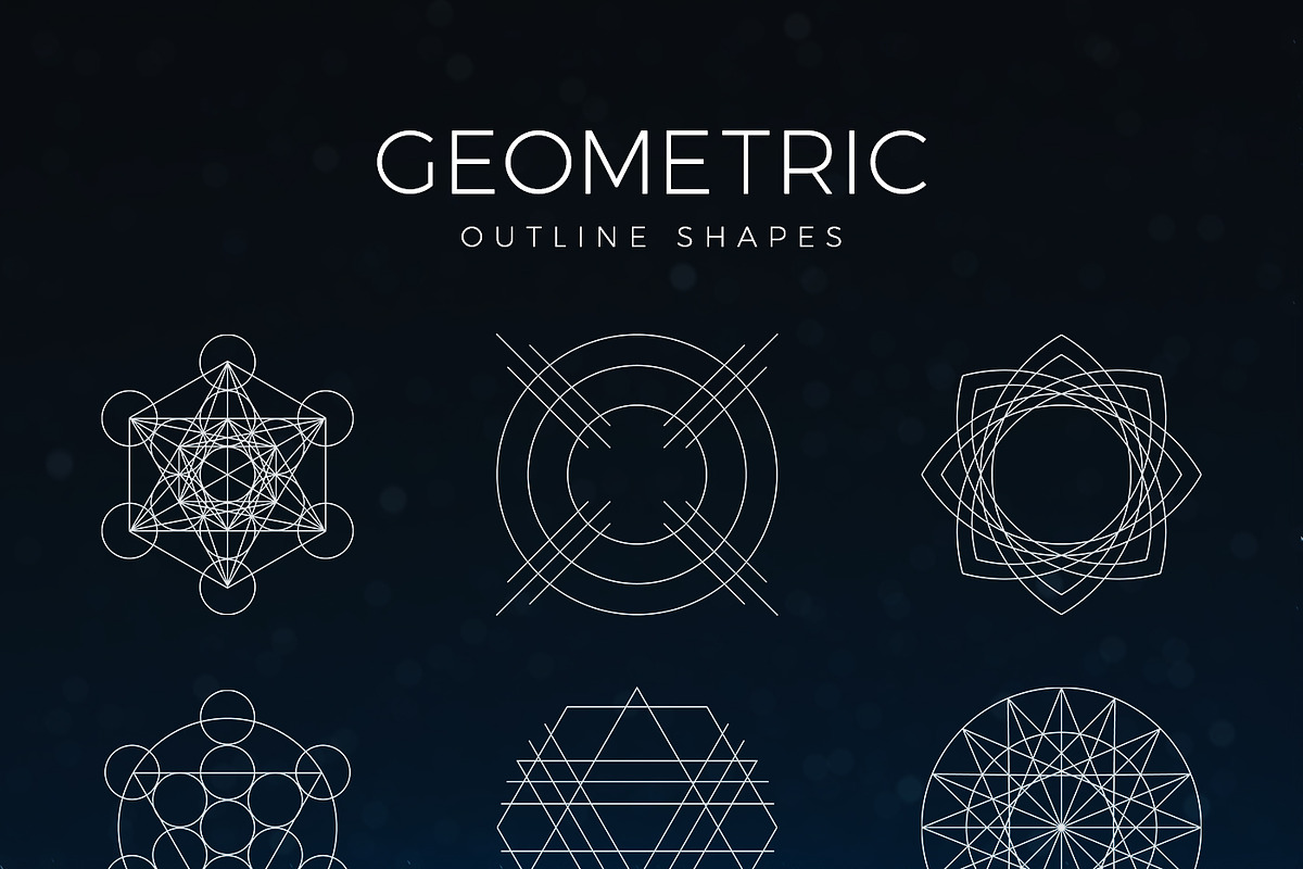 Geometric Outline Shapes, an Object Graphic by P.F. Creative Lab