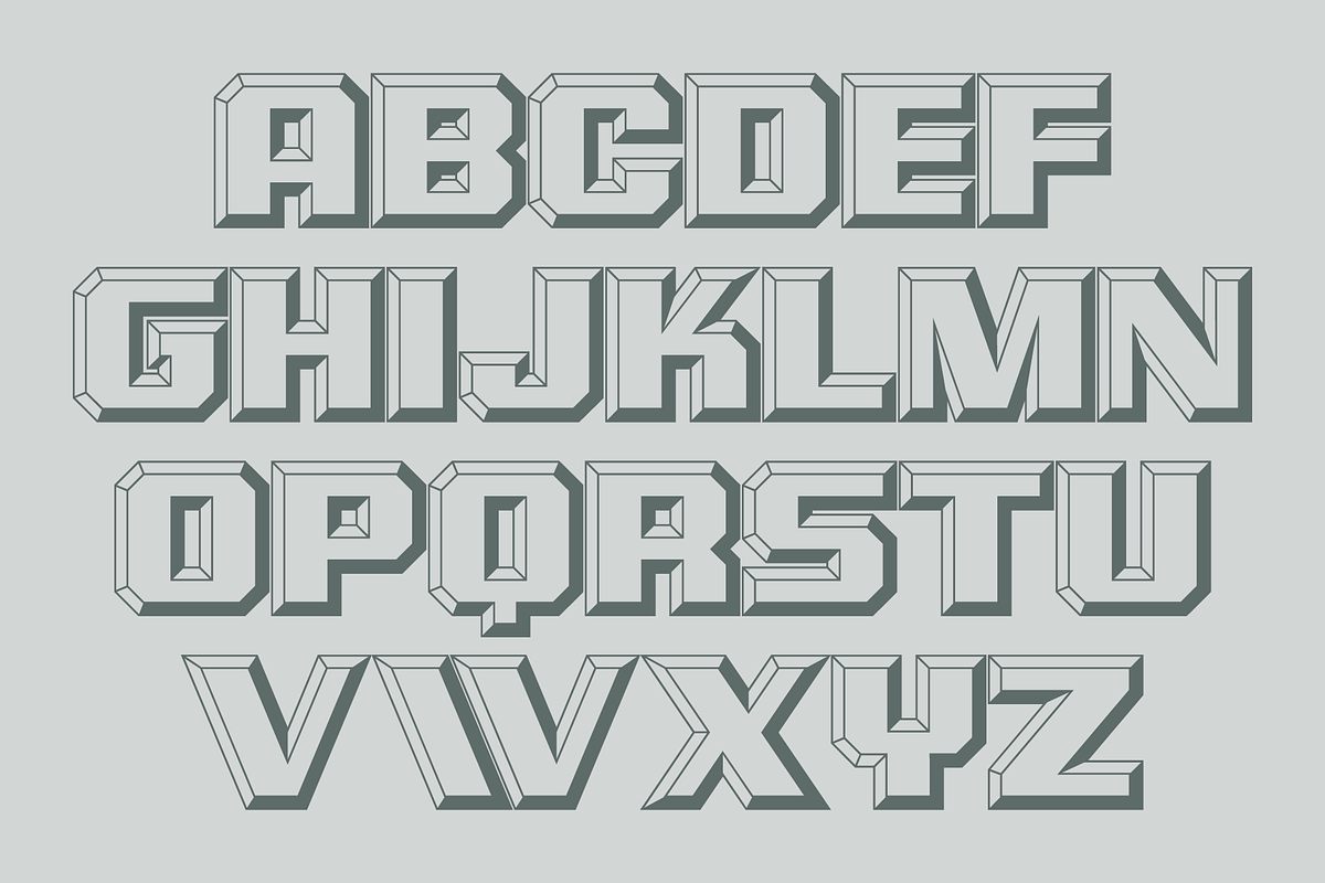 Chiseled Initials - Sans Serif Font, a Sans Serif Font by GG Design (Photo 4 of 11)