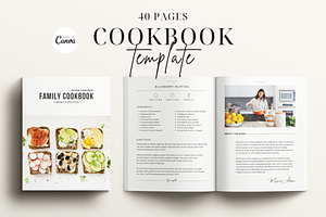 Cookbook Template CANVA, a Templates & Theme by OrganizationOasisRo