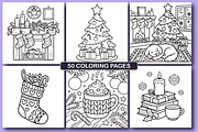 Bold & Easy Cozy Christmas Coloring, a Seasonal Illustration by Design Station (Thumbnail 2 of 6)