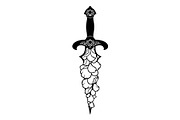 Ornamental Dagger Silhouette Bundle, an Object Illustration by Gaye Art (Thumbnail 17 of 31)